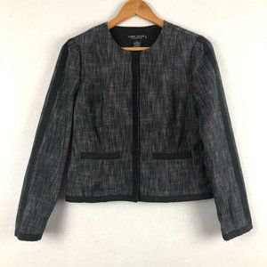 Larry Levine Stretch Women's Size Small Cotton Twill Black Cropped Jacket